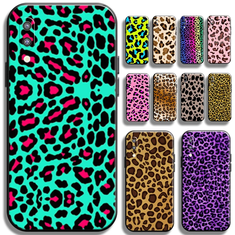 

Fashion Leopard Print For Samsung Galaxy M10 Phone Case Shockproof Cover Shell Soft Black Coque Full Protection