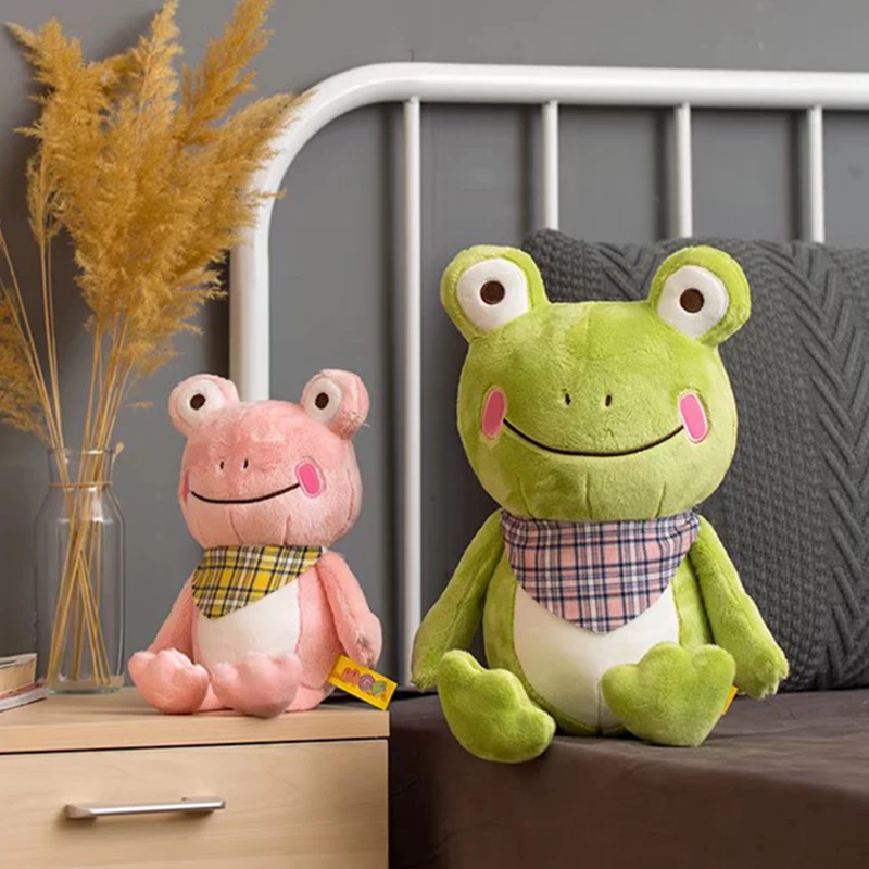 

Нагрудник детский лягушка игрушка кукла мультяшная милая плюшевая маленькая животная зеленая розовая плюшевая подушка детский подарок на ...