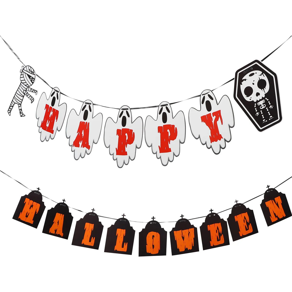 

1 Set Party Supplies Party Banner Trick or Treat Banner Bunting Banner