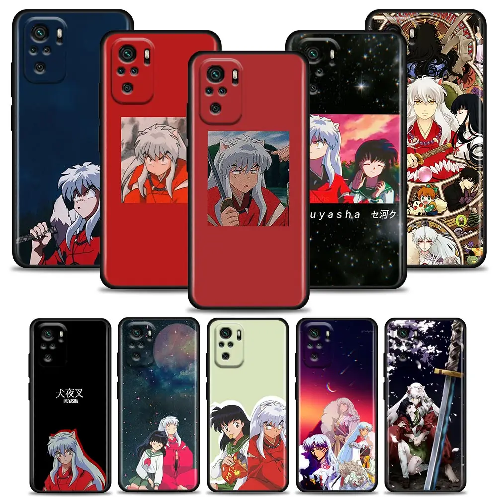 

Anime BANDAI Inuyasha Phone Case for Redmi Note 7 8 8T 9 9S 9T 10 11 11S 11E Pro plus 4G 5G Soft Silicone Case BANDAI