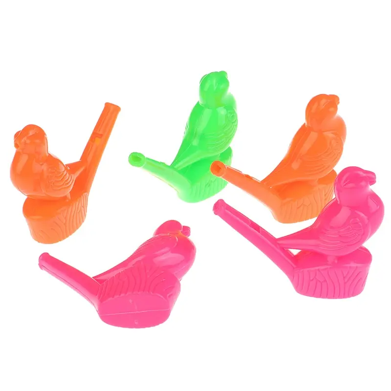 

5Pcs Novelty Water Bird Whistle Colorful Plastic Party Whistles For Kids Musical Instrument Toy Noise Maker Toys Random Color