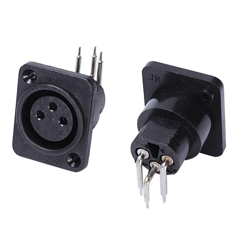 

40Pcs Black XLR 3Pin Female Jack Panel Mount Chassis PCB Socket Connector