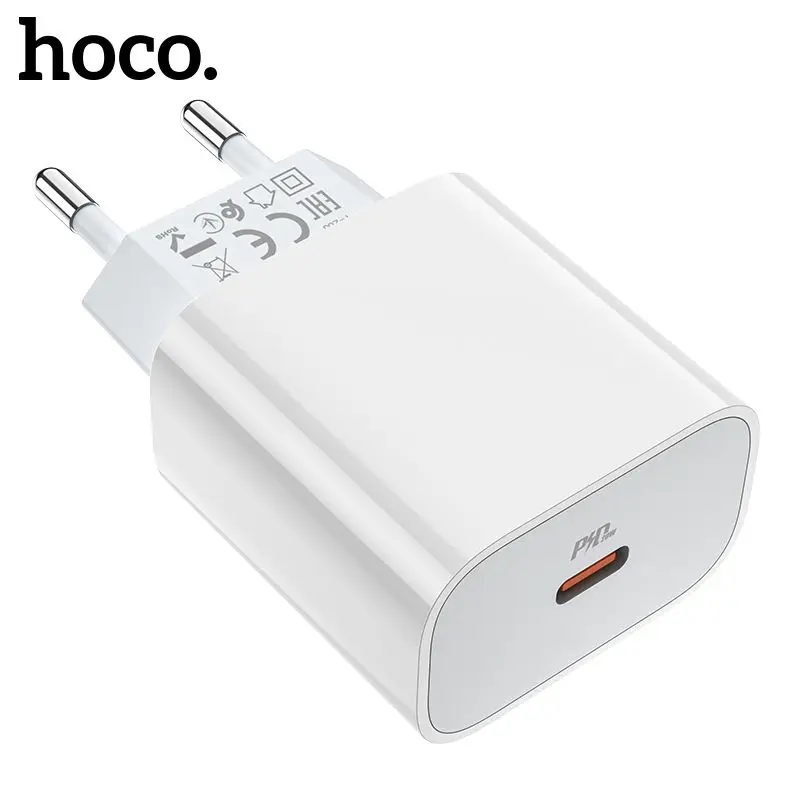 

Hoco PD20W Type C Quick Charger Adapter For iPhone 11 12 Pro Max QC 3.0 US EU Plug Travel Wall Charger For Xiaomi Huawei Samsung