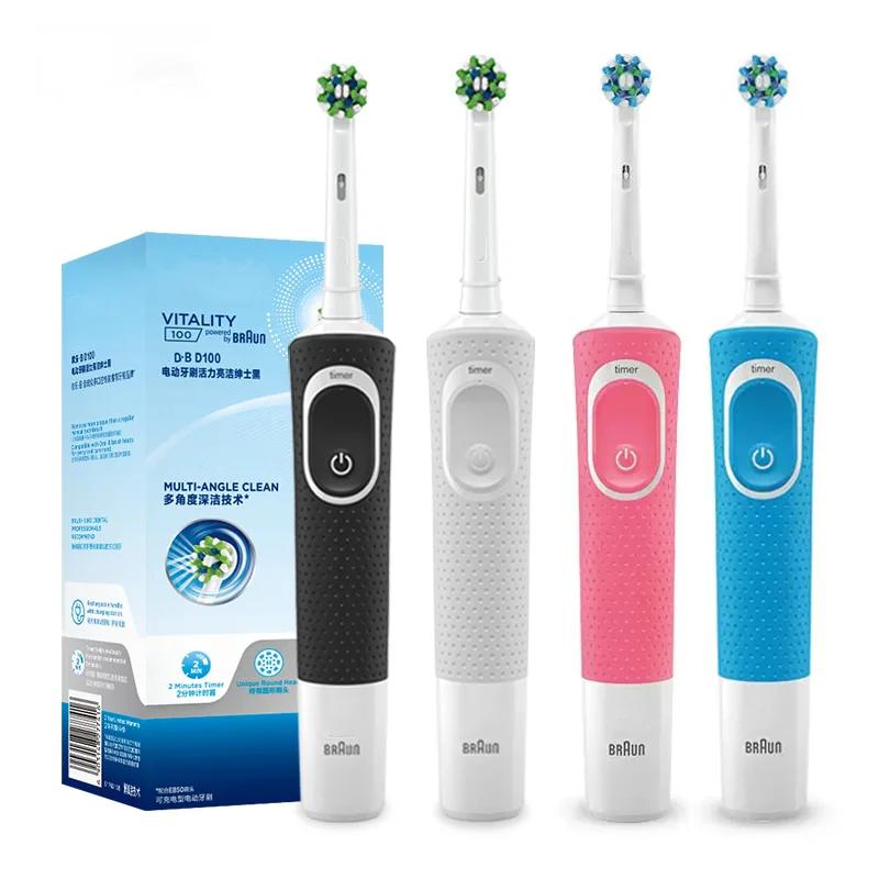 

D100 Electric Toothbrush 2D Vitality Cleaning Teeth Brush Waterproof Electronic Teeth Brush Inductive Charger With Timer