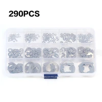 290pcs e clip 1 2 15mm 304 stainless steel external retaining ring clip circlip washer assortment kit