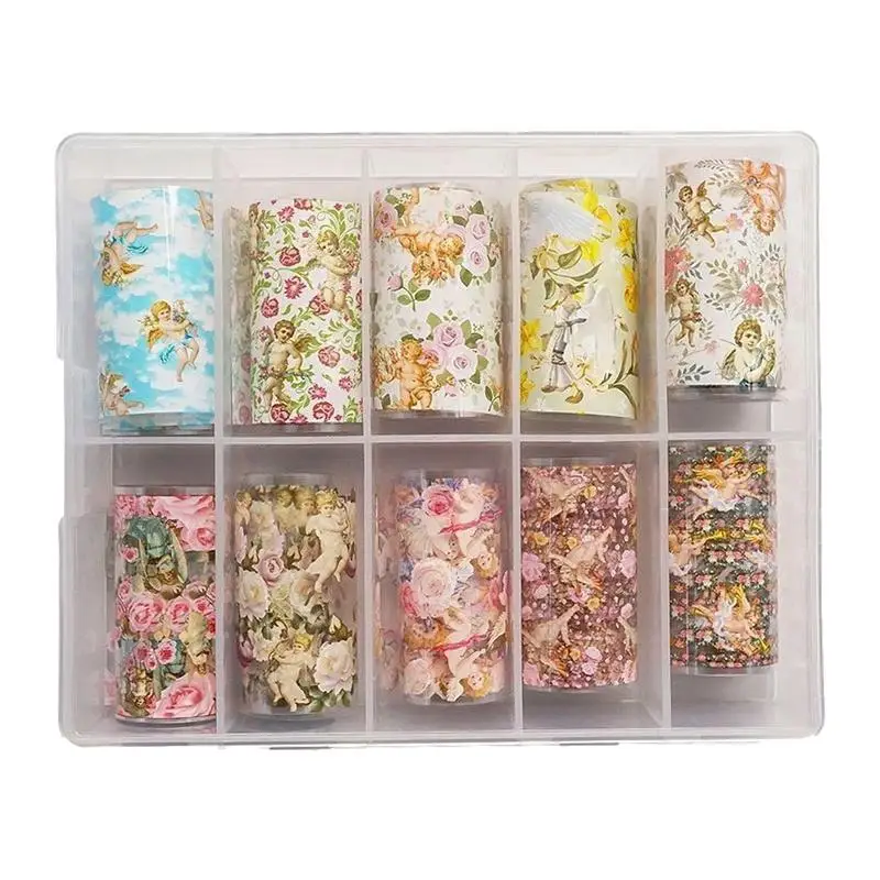 

Nail Art Sticker Safe Angel Starry Nail Transfer Lace Decals Safe Materials 100 Brand New And High Quality