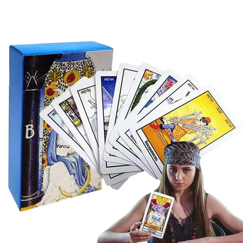 

Tarot Deck Oracles Cards Flash Card Fortune Telling Divination Oracle Cards Family Party Leisure Table Game With Guidebook
