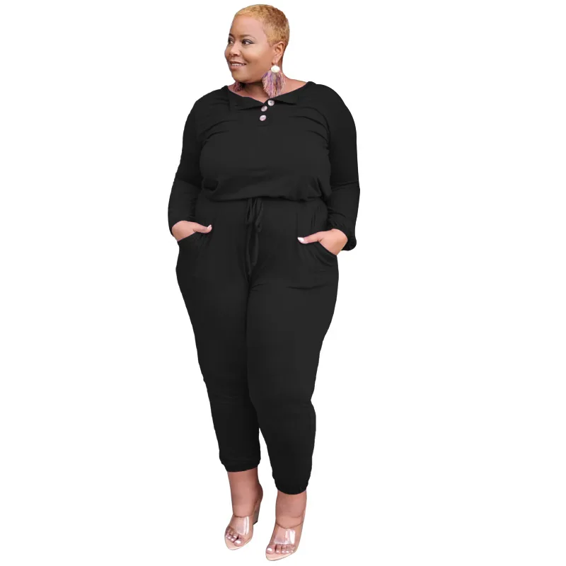 

Plus Size 4XL 5XL Women Long Jumpsuit Bodycon Sexy Streetwear Fitness Sportswear 2022 Autumn Clothes Lounge Wear Club Outfit