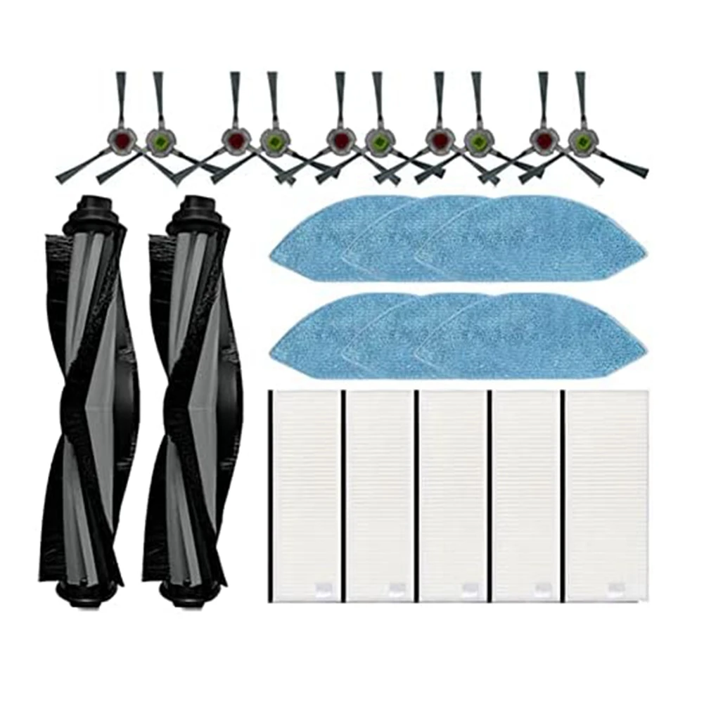 

Main Side Brush Hepa Filter Mop Cloths Rag Replacement for Deebot OZMO U2 / DGN22 Vacuum Cleaner Spare Parts