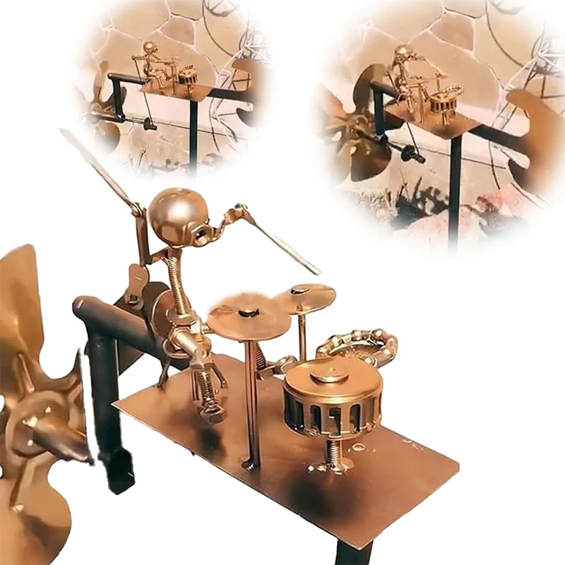 

Пластиковая ветряная фигурка барабанщика Рокин