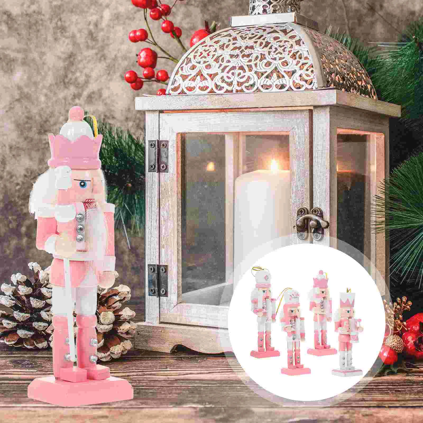 

Wooden Nutcracker Puppet Desktop Christmas Nutcrackers Decor Xmas Ornament Garden Work The Gift