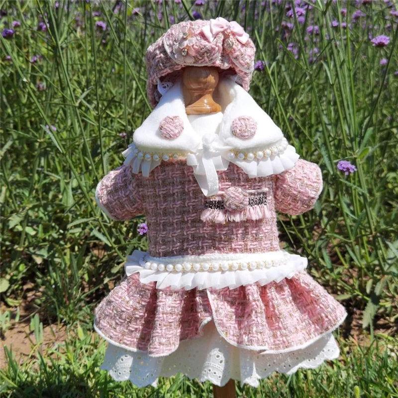 

Autumn Winter LUxury Dog Clothes Dress Elegant Pet Clothing for Small Medium Dogs Cute Warm Trendy Princess Skirt