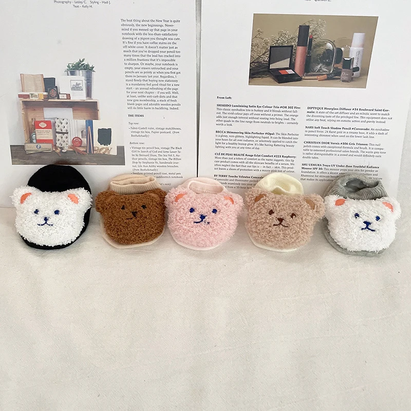 

Cute Cartoon Bear Baby Socks Toddler Socks Baby Girl Socks Floor Socks Kids Bear Boat Socks