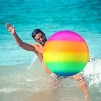 diving ball elastic pvc lovely rainbow swimming pool ball swimming pool ball for entertainment