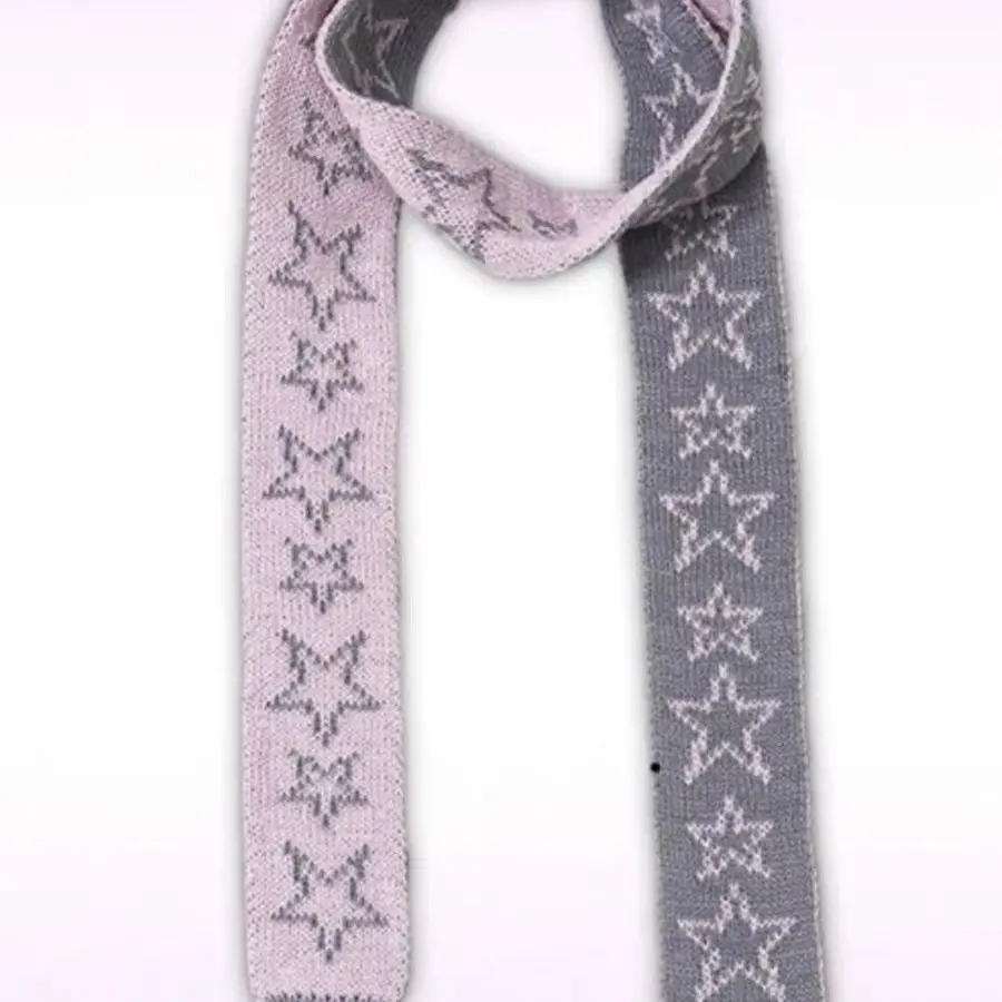 Женский модный шарф Y2k Star Graphic Harajuku вязаный зимний в стиле панк теплый наряд для