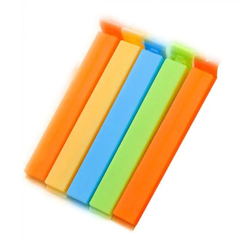 

Snack Bag Clips 5Pcs Colorful Food Storage Sealing Clips Bread Clips For Snack Bags Cereal Bags Fresh Frozen Food Baked Goods Dr