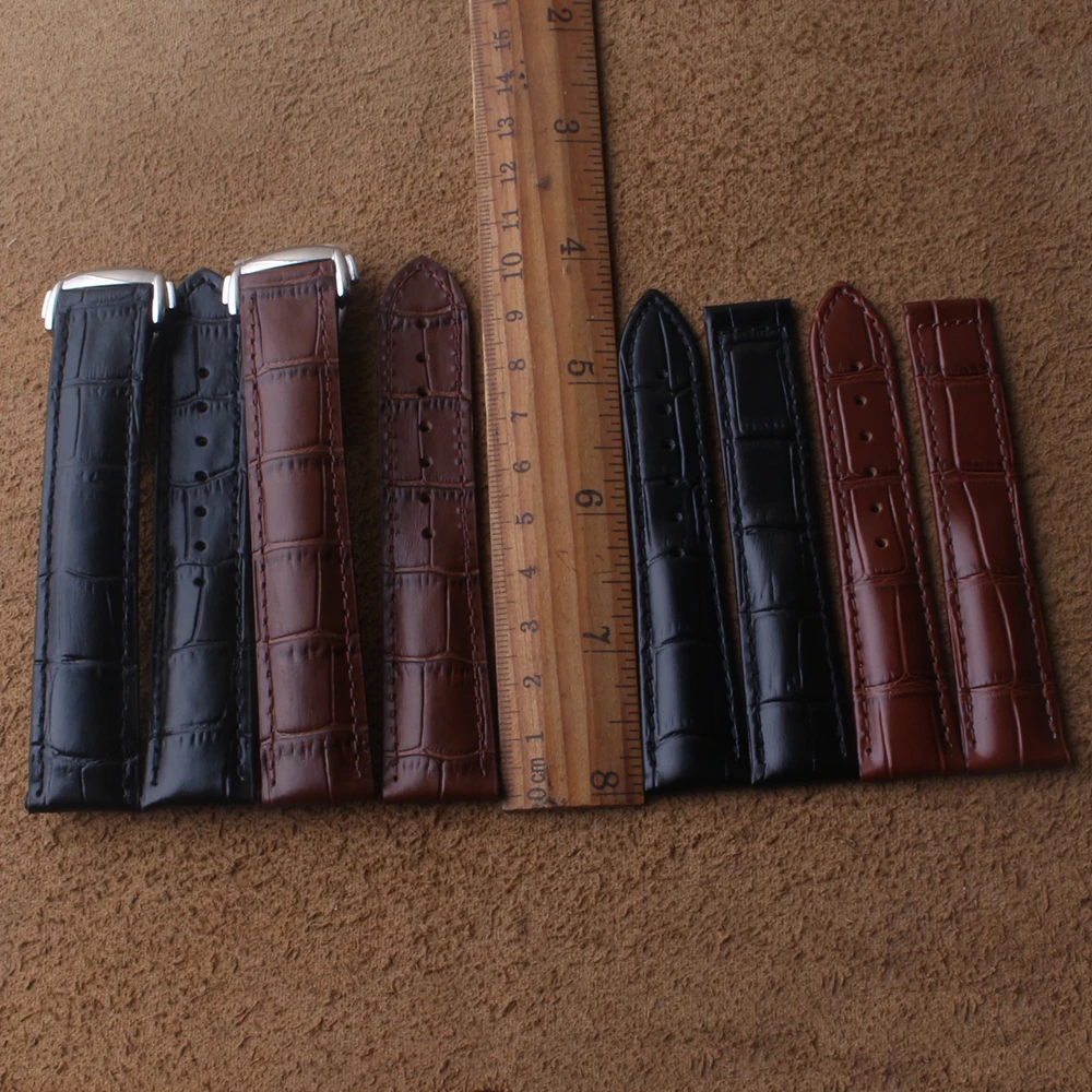 

Ремешок мужской из натуральной кожи, складной браслет для наручных часов Omega, 22 мм 21 мм 20 мм 19 мм 18 мм, по заводской цене