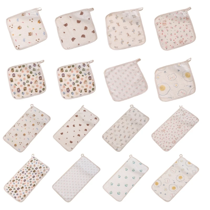 

Baby Face-Towel Infant Drool Bib Wash Cloth Cotton Muslin-Handkerchief Skin Friendly Nursing Bib Towel Child Burp Cloths