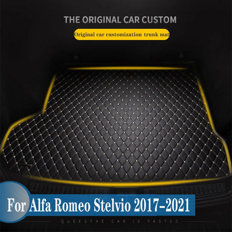 

Car Trunk Mat For Alfa Romeo Stelvio 2017 2018 2019 2020 2021 Cargo Liner Carpet Interior Parts Accessories Cover