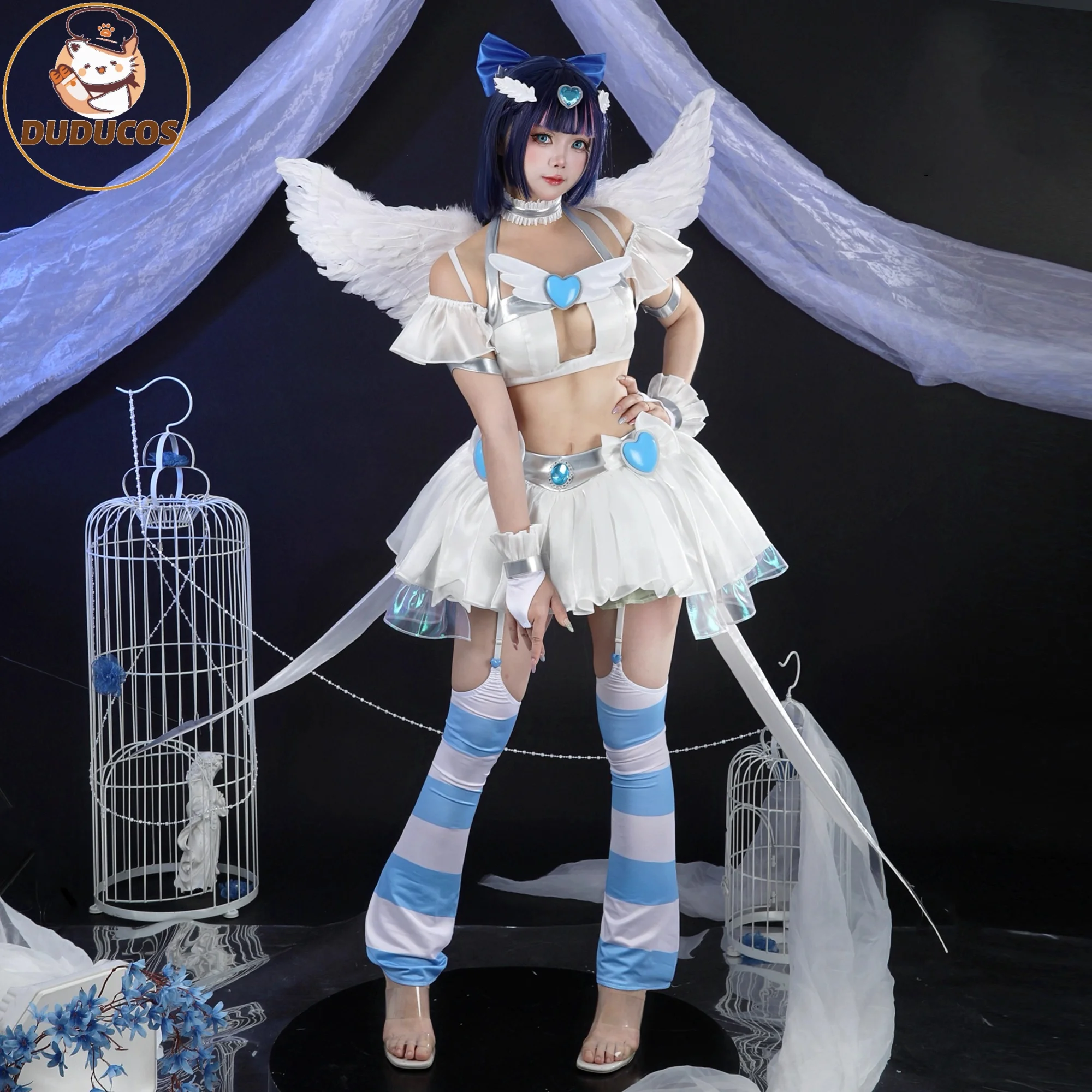 Фото DUDU-SR Косплей Angell Pantyy Anarchy Косплей Костюм Платье с Крыльями Полный комплект костюмов на Хэллоуин №3