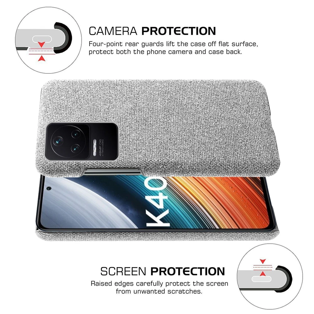 

For Xiaomi POCOF4 Case For POCO F4 X4 GT M4 Pro X4 Pro Luxury Febric Antiskid Cover For POCO F4 Coque Funda PokoF4 Capa