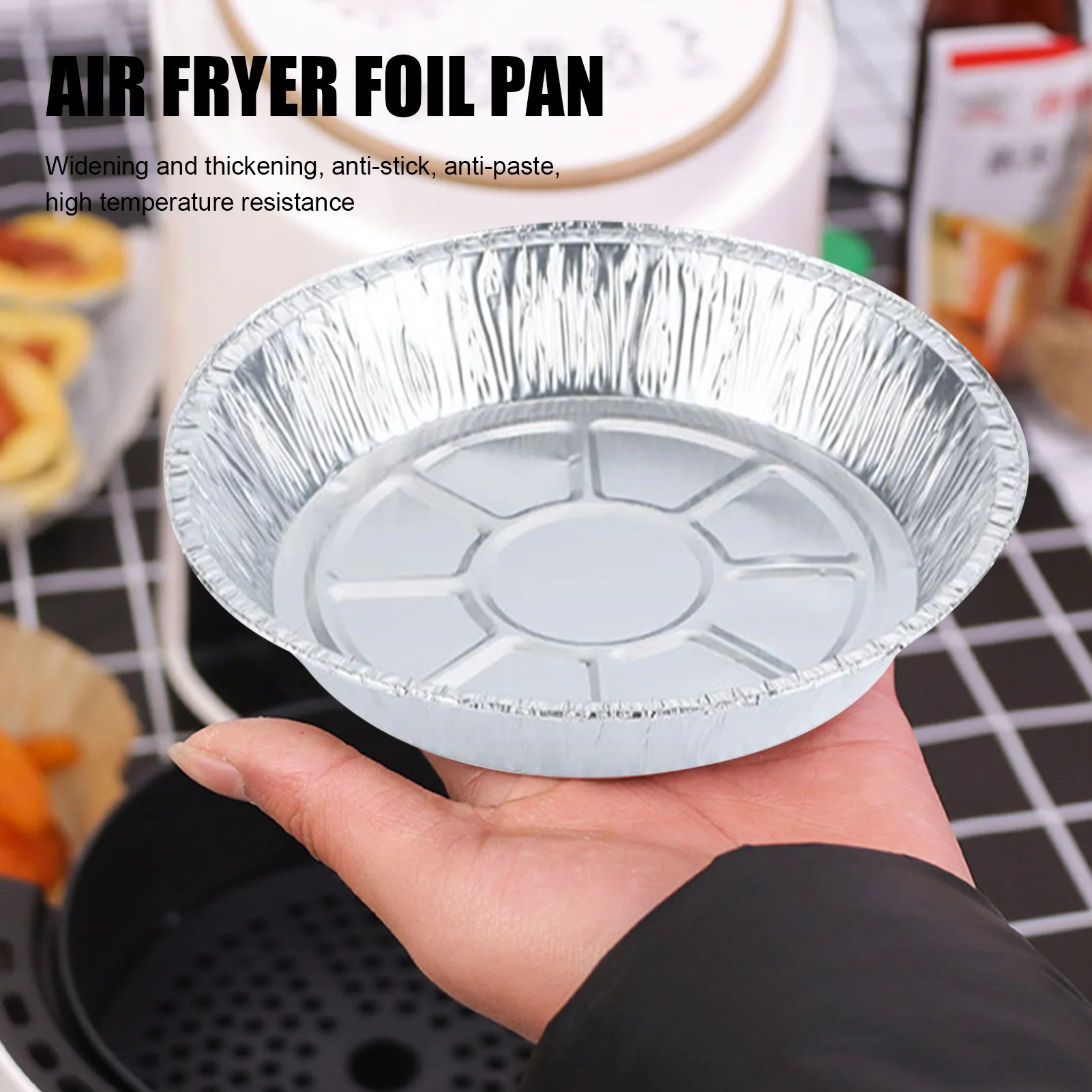 

7 Inch Round Aluminum Foil Pan Food Foil Containers Healthy Aluminum Foil Pans Convenient Foil Trays For Baking Storing