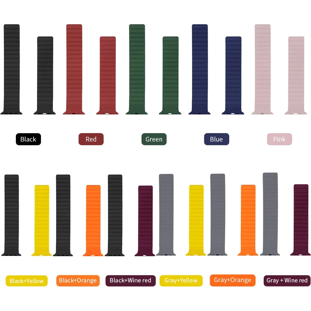 Silicone Magnetic Loop Strap for Apple Watch Band 49mm 45mm 41mm 44mm 40mm 42mm 38mm Bracelet Wristband for iWatch Ultra 87654SE