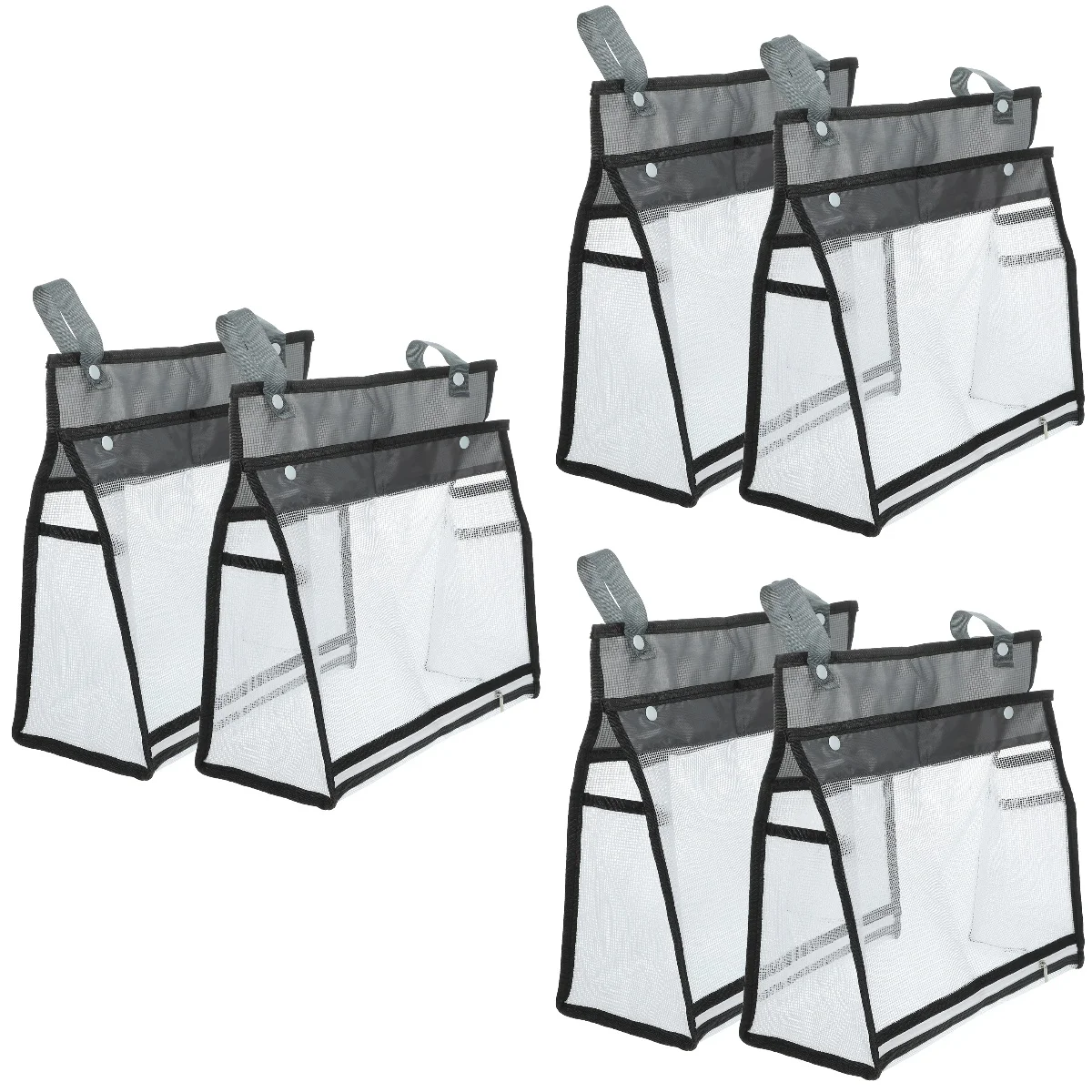 

6 Pcs Plaything Holder Bags Bathing Storage Kid Toys Breathable Mesh Pvc Bathroom Hanging Pouch Child