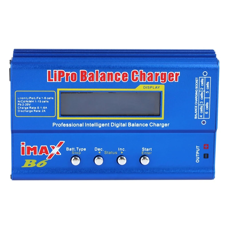 

Imax B6 12V Battery Charger 80W Lipro Balance Charger Nimh Li-Ion Ni-Cd Digital Rc Charger 12V 6A Power Adapter Charger(No Plug)