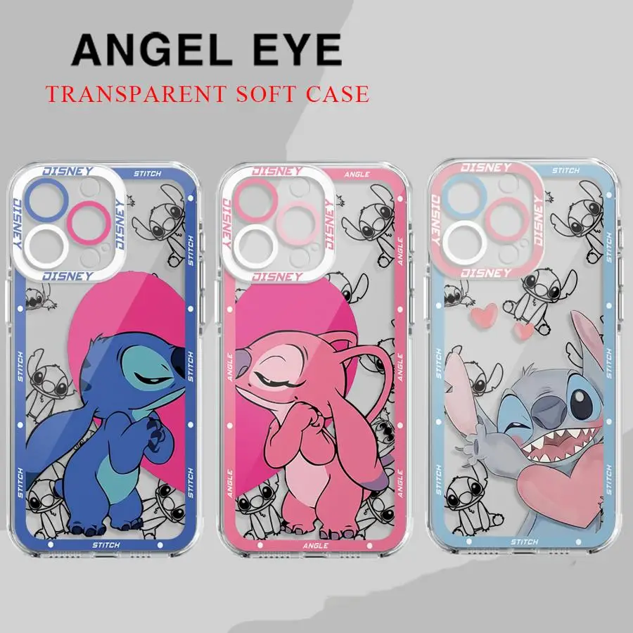 Disney Angel Stitch Lilo Phone Case for Motolora G73 G22 G72 G71 G32 G52 2022 Edge 40 5G Bumper Transparent Soft Cover