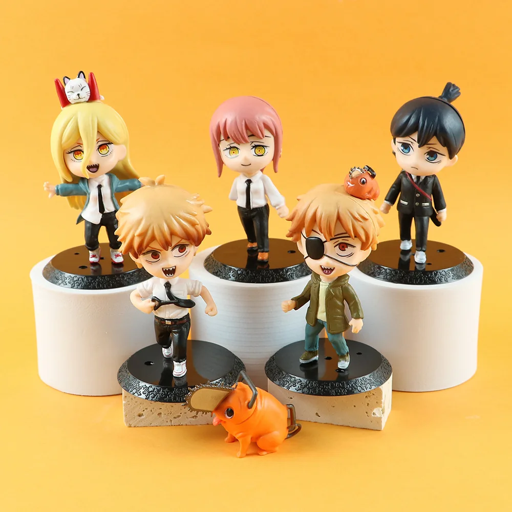 

6 шт., аниме-фигурки в виде бензопилы