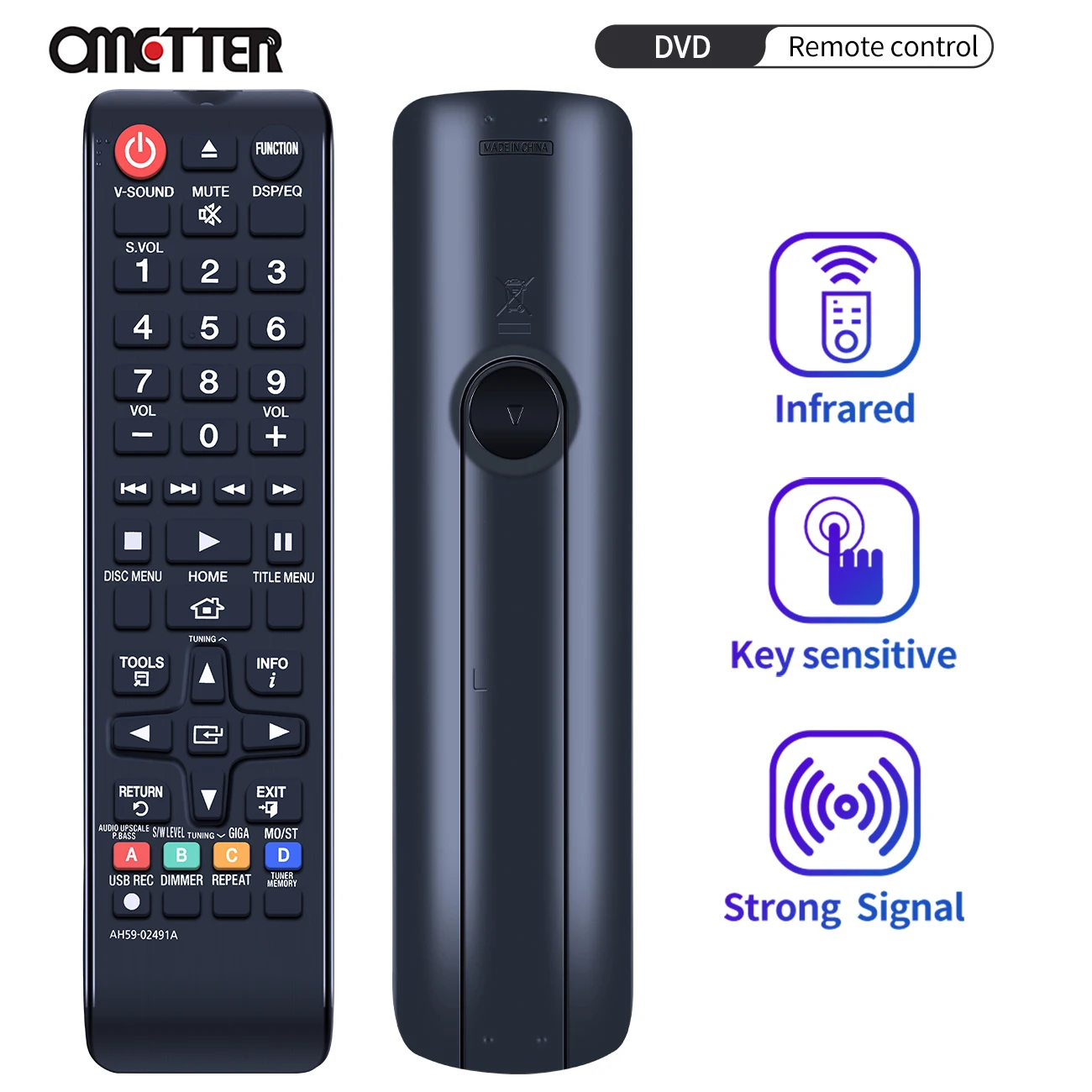 Новый оригинальный телефон для Samsung Home Theater Audio Remote Control HTE321ZF AH59-02491A TM1241 45 3V