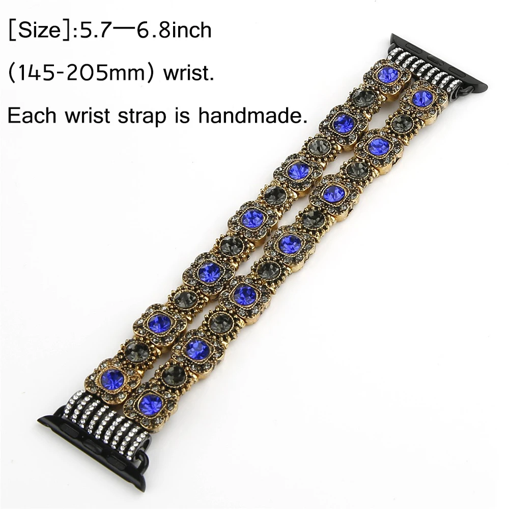 Luxury Gold Diamond Strap for Apple Watch Band 45mm 41mm 44mm 40mm 42mm 38mm Women Bracelet Wristband for Iwatch Series 876543SE