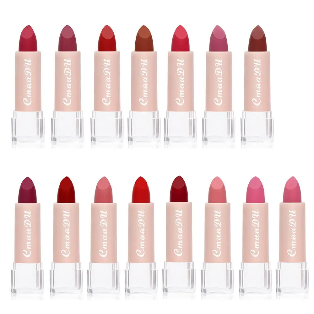 

Non-stick Cup Lipgloss Velvet Matte Lipstick Moisturizing Lasting Colored Lipstick Lip Tint Pigment 15 Colors Lips Makeup