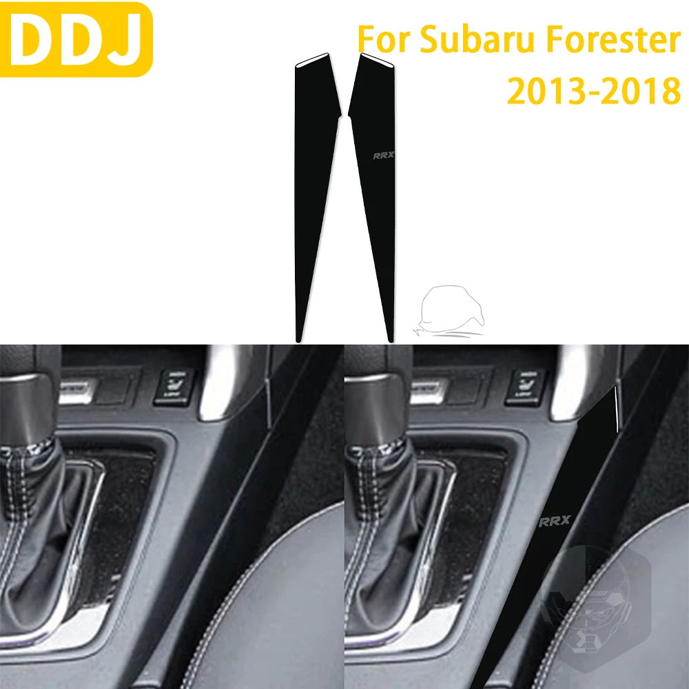 

For Subaru Forester 2013-2018 Car Accessories Plastic Piano Black Interior Gearshift Both Side Cover Trim Sticker