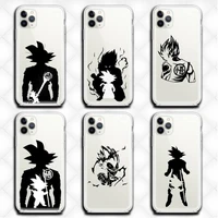 anime dragon ball phone case clear for iphone 13 12 11 pro max mini xs 8 7 plus x se 2020 xr cover