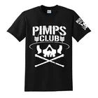 Черная футболка для клуба PIMPS, Токио NJPW, новая японская профессиональная борьба, пуля, злодей, хлопковая Повседневная футболка с коротким рукавом, топы, мужские футболки
