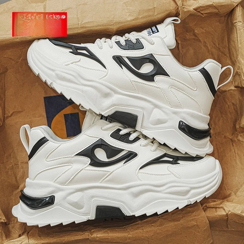 Осенние кожаные туфли для папы Renben мужские новинка 2024 популярные зимние легкие