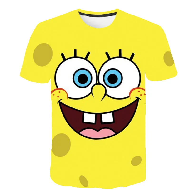 3-14 Years old Hot Sale New funny Piestars and SpongeBobs 3D T Shirt T-Shirt boy girls Tshirt Casual Sport Top Tees 3-14T |