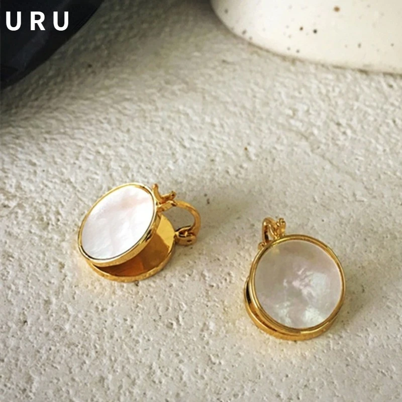

Fashion Jewelry Shell Earrings Elegant Design Pretty Gold Color High Quality Brass Metal Drop Earrings For Women Girl Gifts