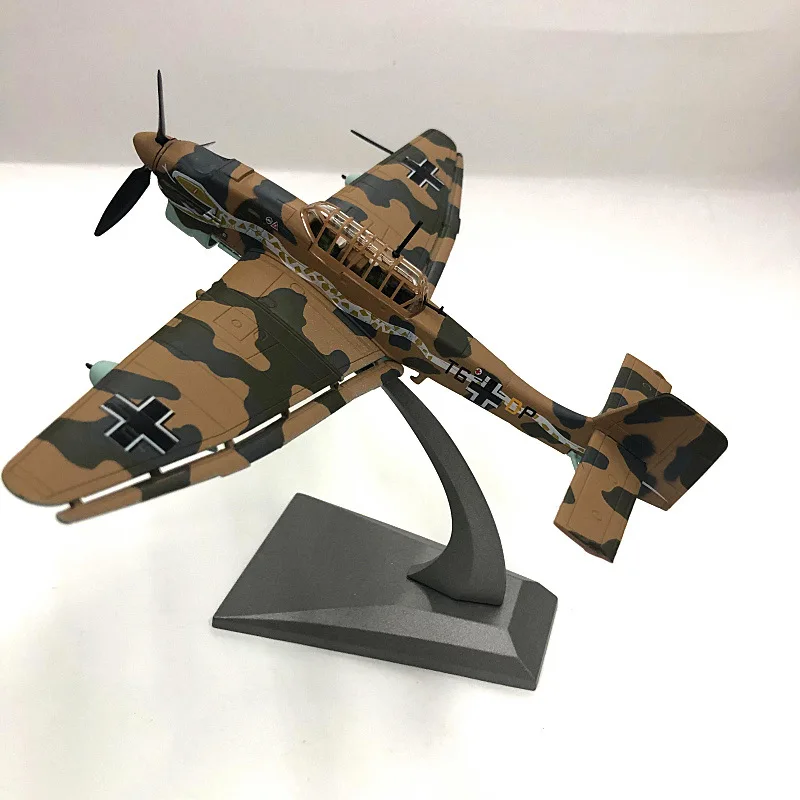 Military Junkers Ju-87 Bomber Stuka 1/72  Scale Model With Stand  Alloy Aircraft Plane Collection For Man