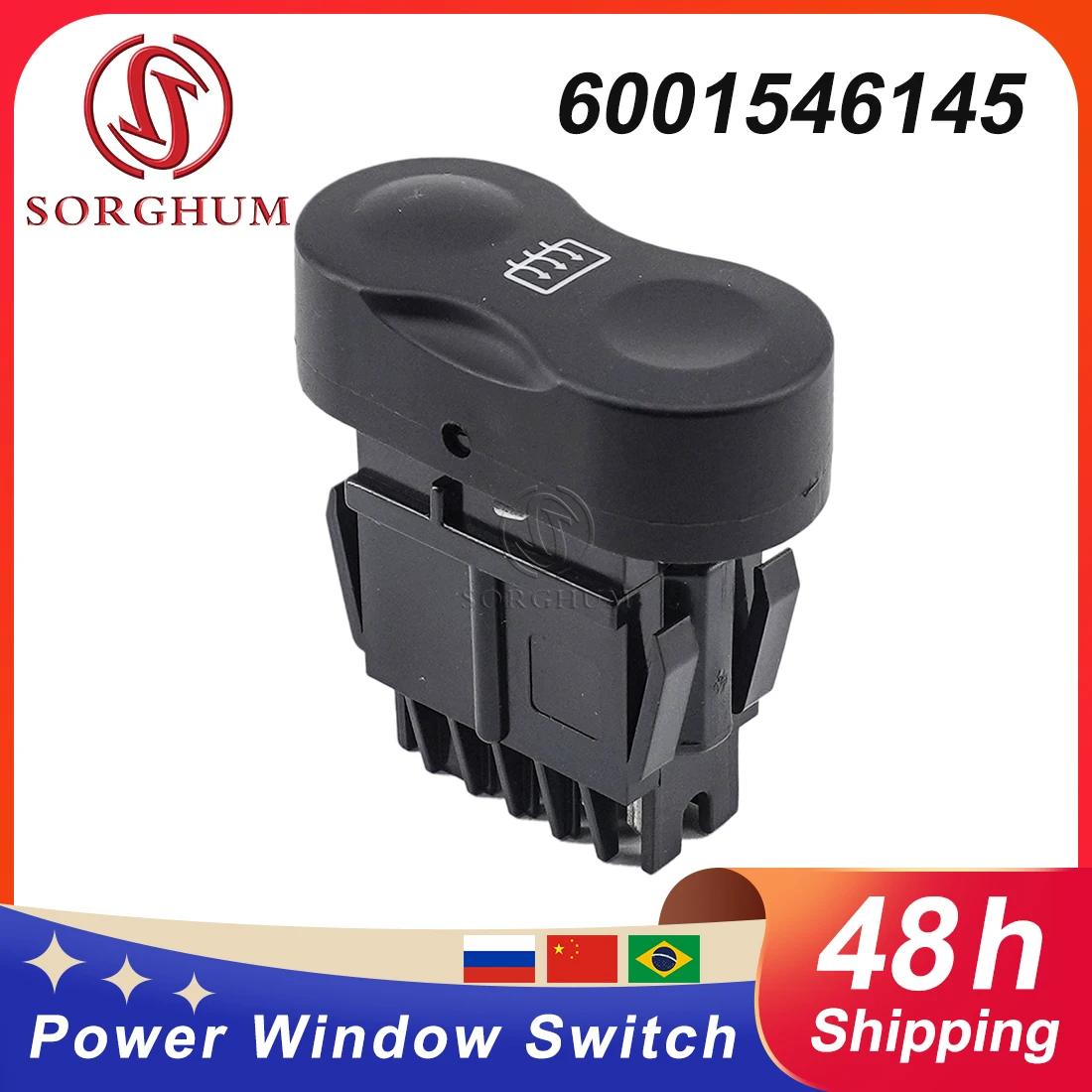

Sorghum Car accessories New Rear Window Defrost Switch Button 4 Pins For Renault Dacia Logan 2008-2021 60015-46145 6001546145