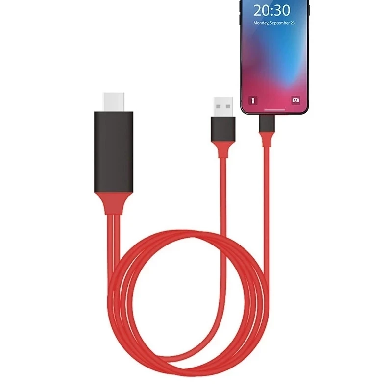 

TV Digital AV 1080P HDTV Cable Adapter For Iphone To HDMI-Compatible Cables For Iphone 8 7 8plusX XR XS 11 For Ipad Mini Air Pro