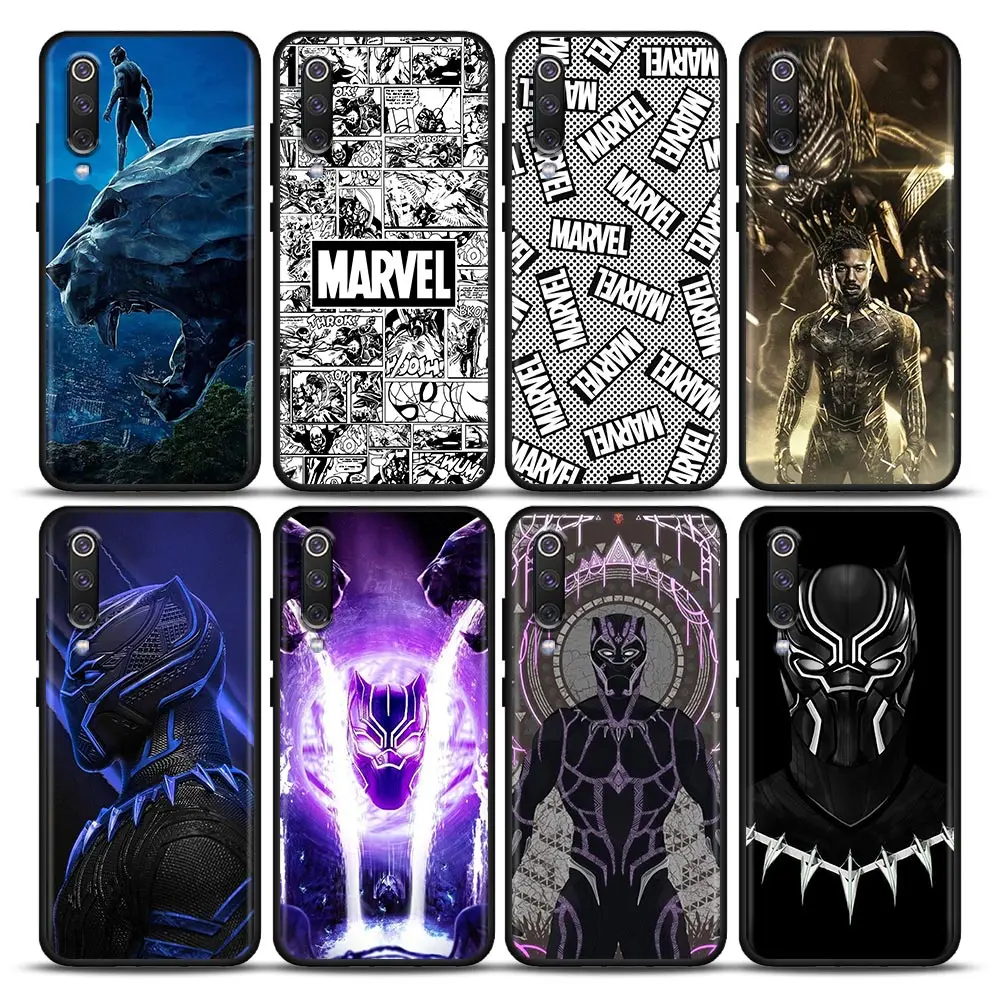 

Phone Case for Xiaomi Mi A2 8 9 SE 9T 10 10T 10S CC9 E Note 10 Lite Pro 5G Soft Silicone Case Cover Marvel Black Panther Artwork