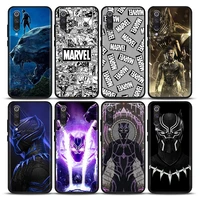 phone case for xiaomi mi a2 8 9 se 9t 10 10t 10s cc9 e note 10 lite pro 5g soft silicone case cover marvel black panther artwork