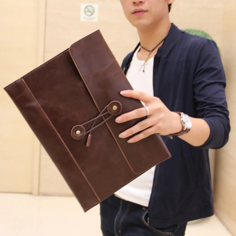 

Men/women Multifunction File Documents Office Retro Bag Bag Clutch Meeting Conference Envelope Style Business Excellent Pouch
