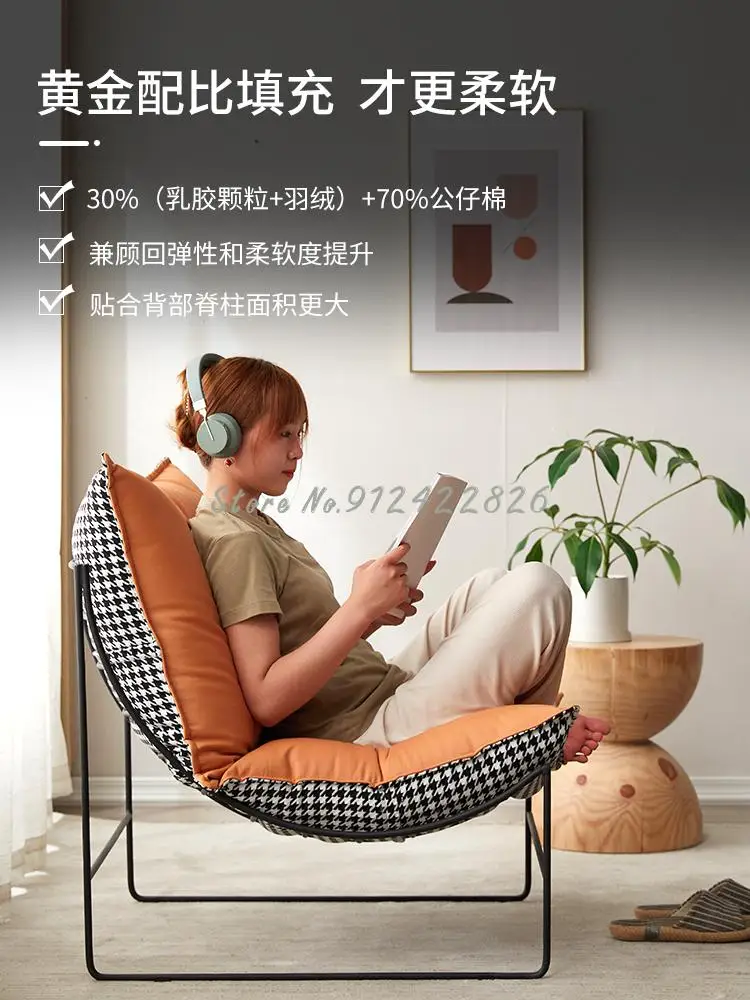 Скандинавский одноместный диван-стул Роскошное кресло из твида для гостиной