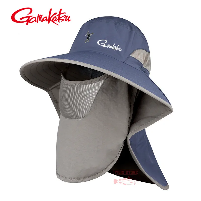 

Летняя рыболовная шляпа Gamakatsu, Новая Водонепроницаемая дышащая Солнцезащитная шляпа для мужчин и женщин, уличная Солнцезащитная Регулируе...