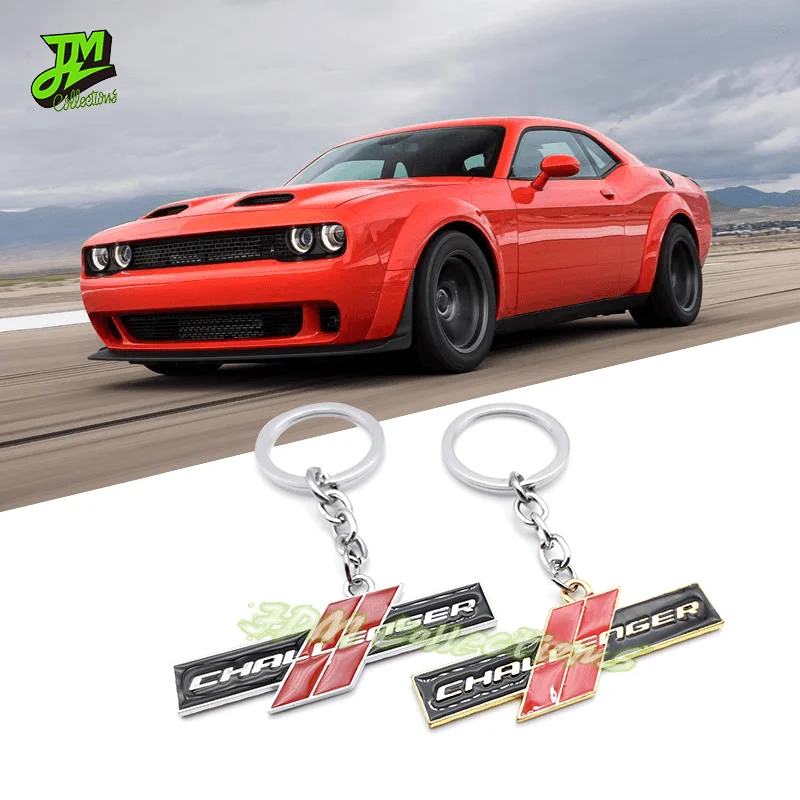 

For Challenger Logo Car Keychain Zinc Alloy Metal Keyring General Key Chain Creative Gifts For Man Auto Key Pendant Accessories