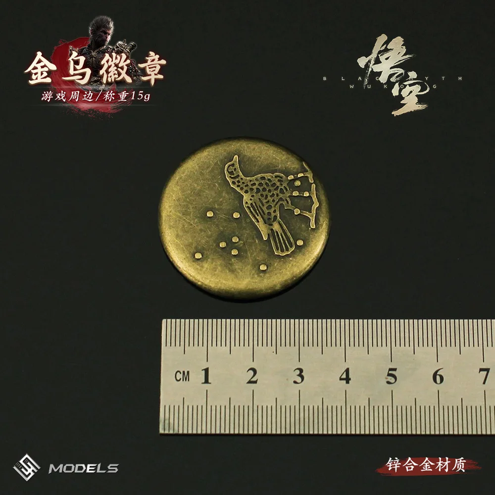 4 см Черный миф: Искусственная женская модель металлическая Золотая ворона